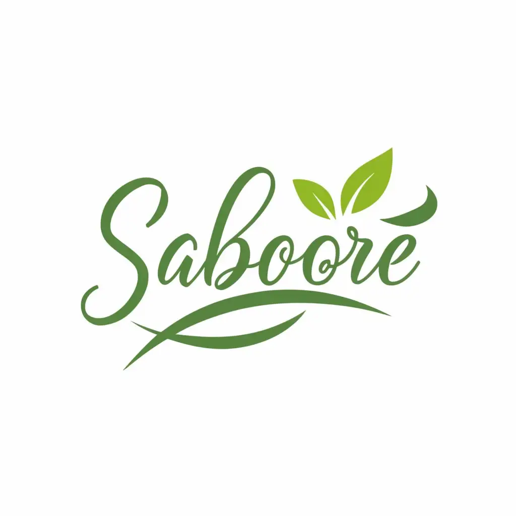a logo design, with the text 'saboré', main symbol: leaf, Moderate, clear background