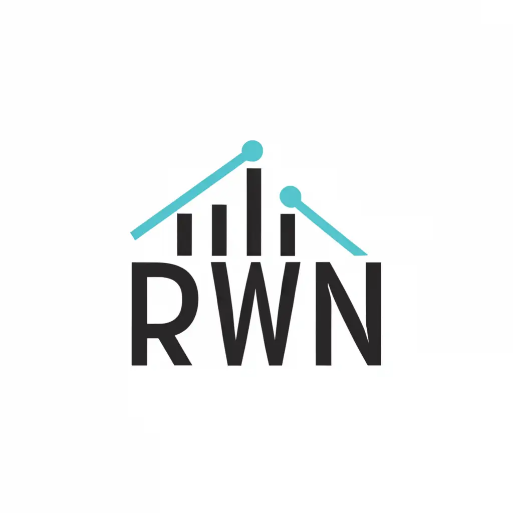 a logo design,with the text "RWN", main symbol:something about stats and numbers,Moderate,be used in Education industry,clear background