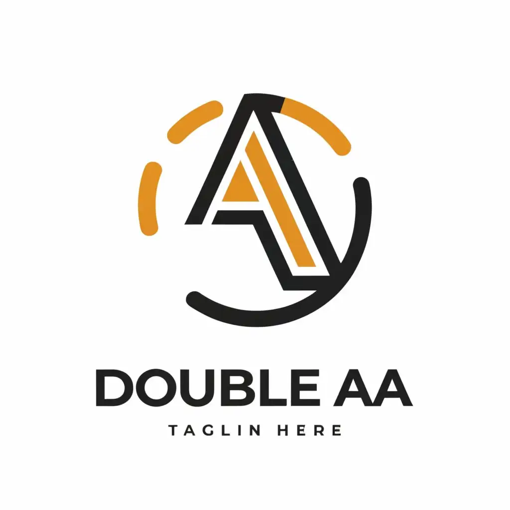 a logo design,with the text "Double A", main symbol:A, Roundnet,Moderate,be used in Sports Fitness industry,clear background