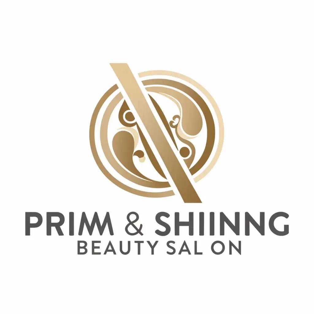 a logo design,with the text "PRIM & SHINING BEAUTY SALON", main symbol:BEAUTY SALON,Moderate,be used in Beauty Spa industry,clear background