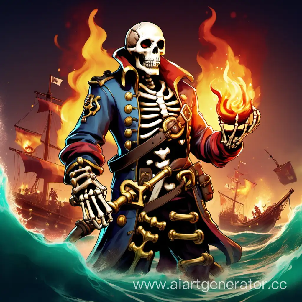 Sea of thieves skeleton captain flameheart
