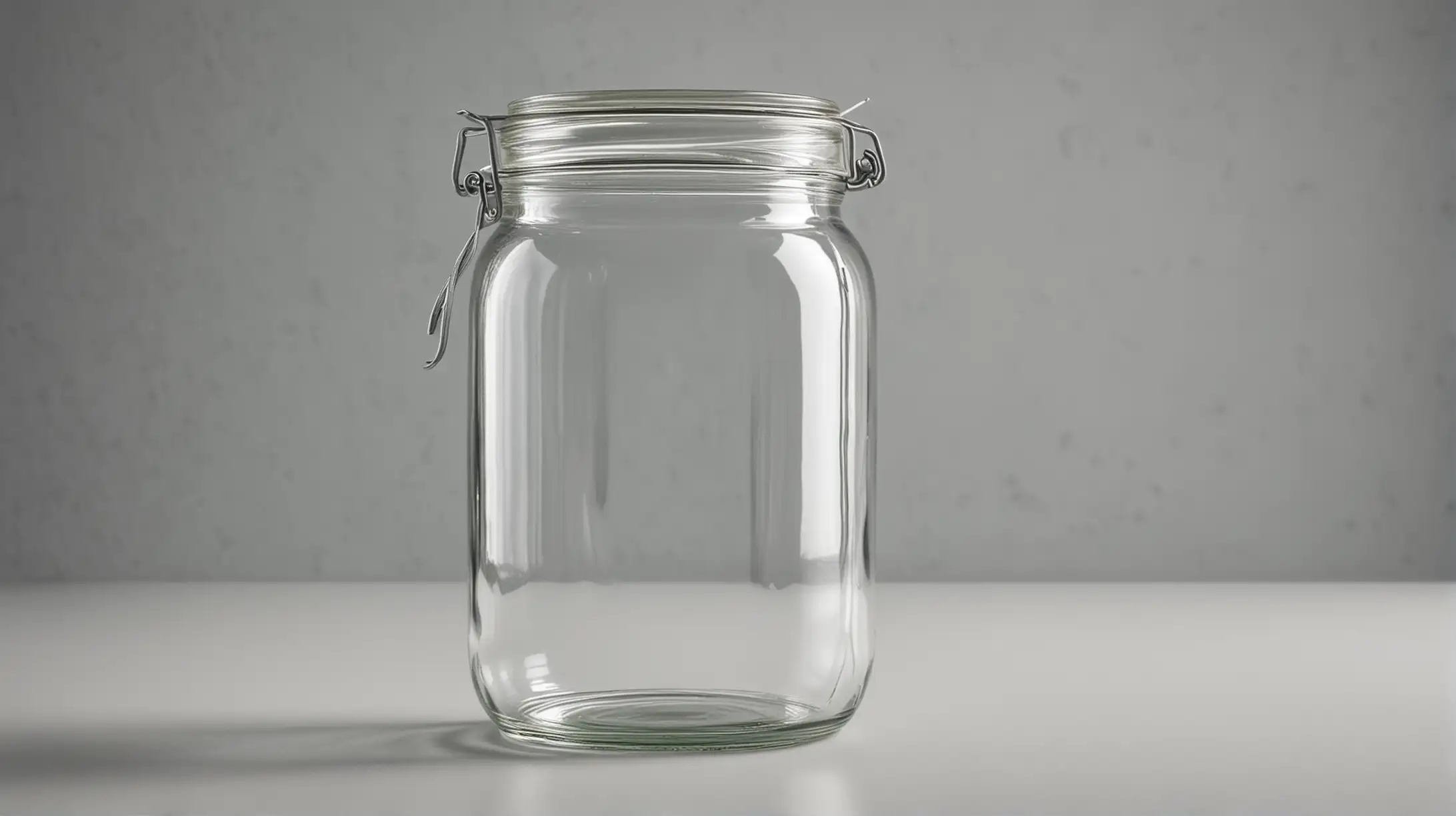 one empty glass jar