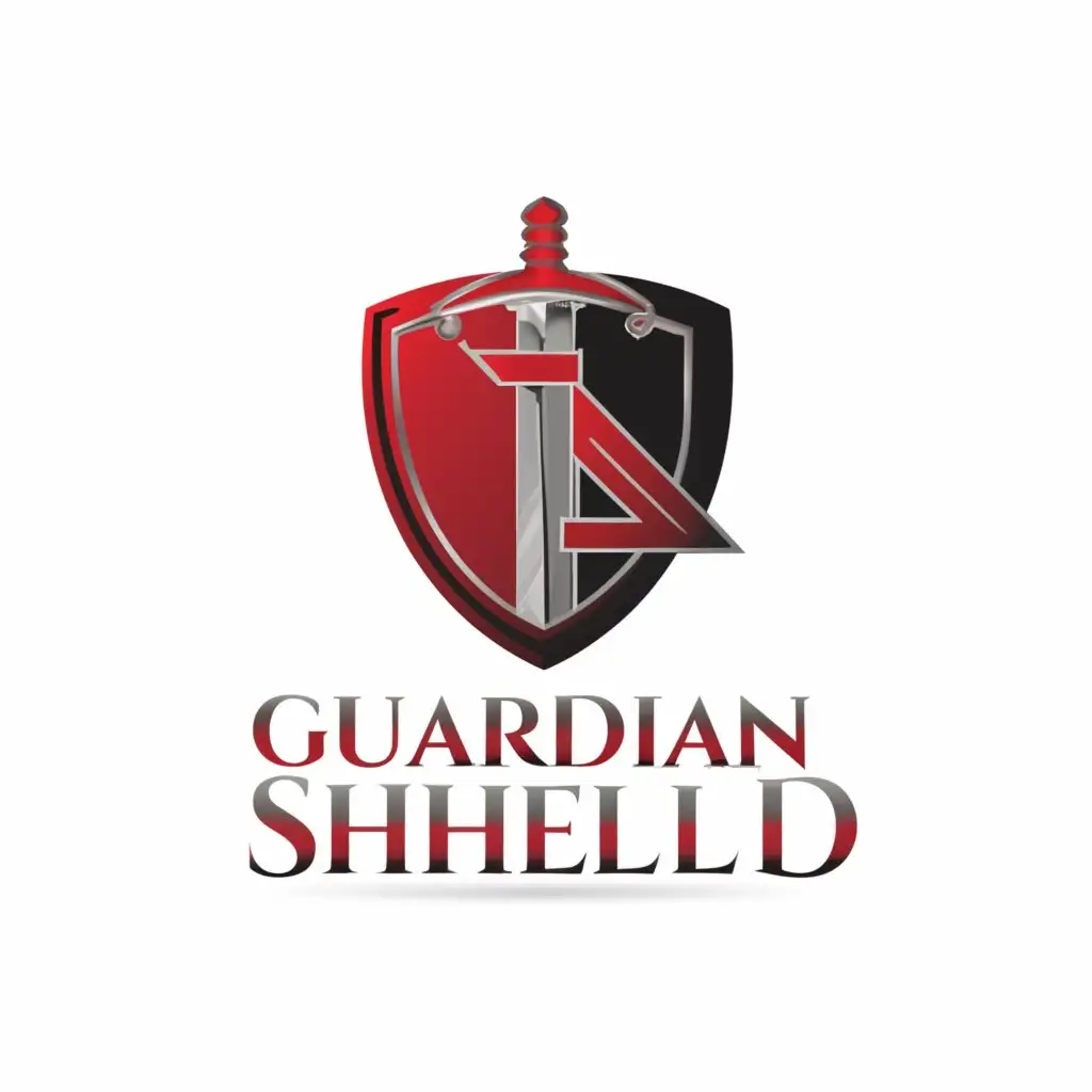 a logo design,with the text "Guardian Shield", main symbol:I would like a shield and sword logo. In this logo I would like an image expressing real estate (maybe a house). Our company will provide assurance and confidence that their home will be protected by title insurance.,Moderate,be used in Real Estate industry,clear background