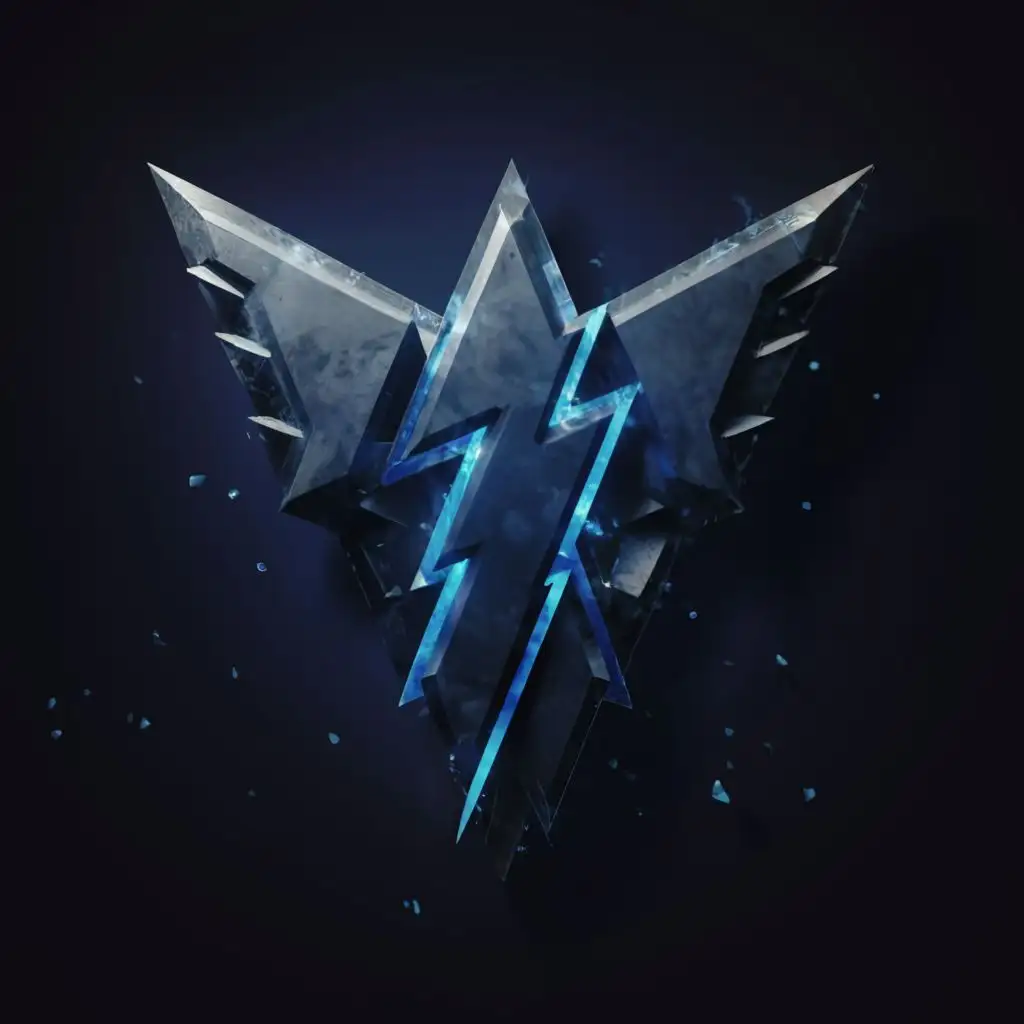 LOGO-Design-for-The-Heretic-Thunderbolt-Symbol-in-3D-with-Dark-Blue-Gradient-and-Abstract-Aesthetic-for-Entertainment-Industry
