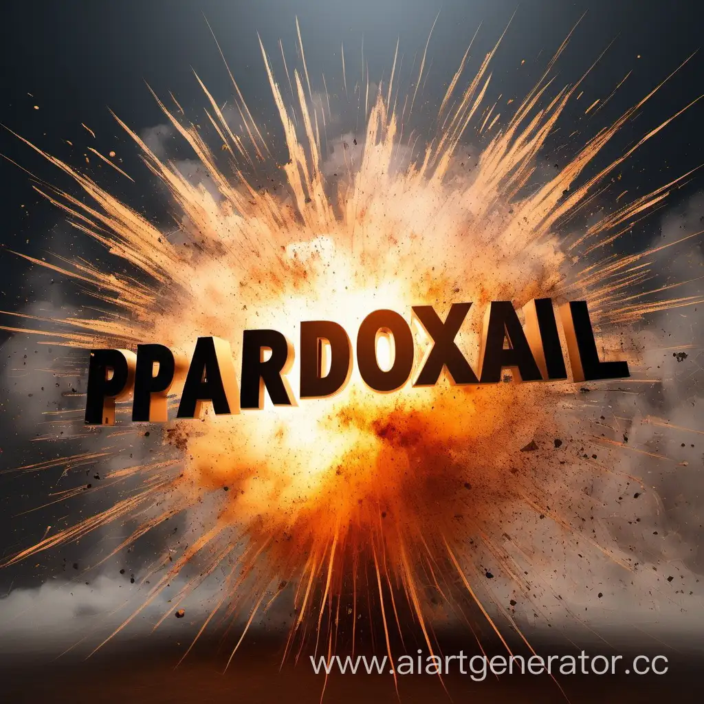 Взрыв с надпистю Paradoxal