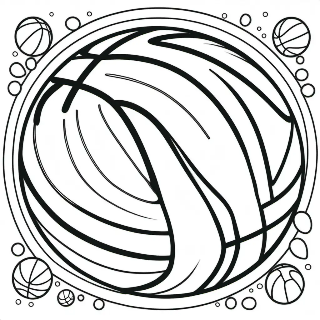 Engaging Basketball Coloring Page for Creative Kids