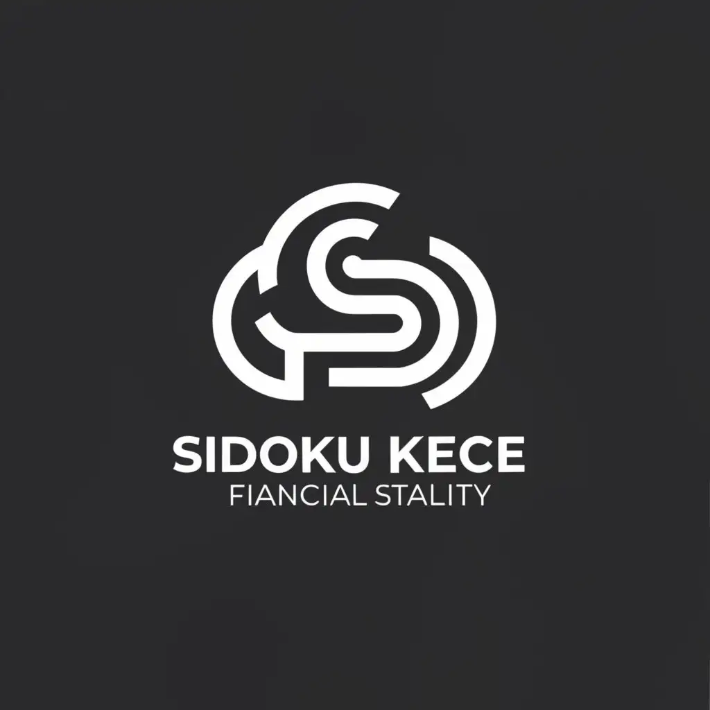 a logo design,with the text "SIDOKU KECE", main symbol:cloud,Minimalistic,be used in Finance industry,clear background