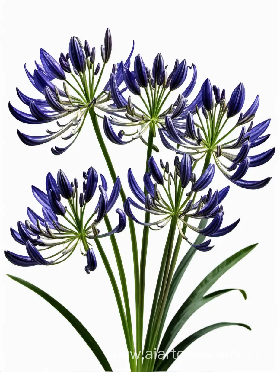 Exquisite-Agapanthus-8k-Image-on-a-Clean-White-Background