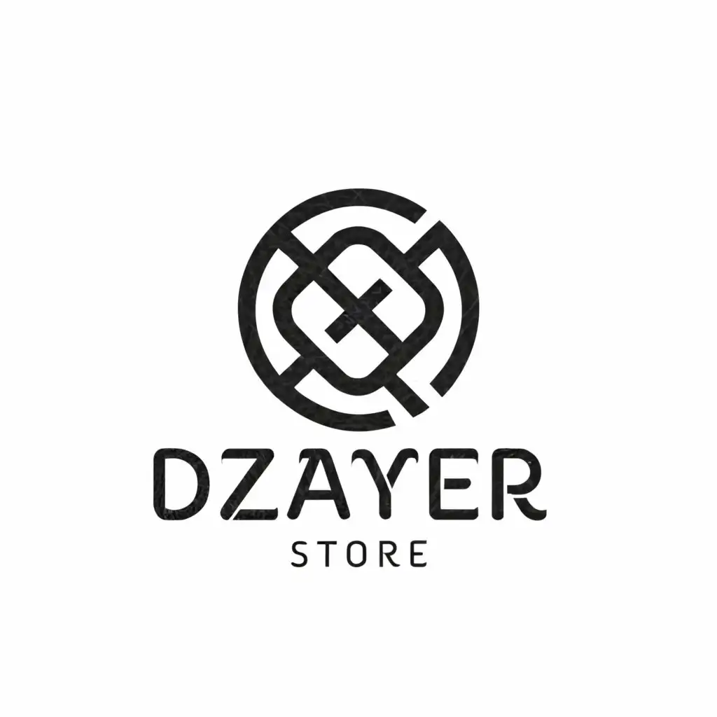 a logo design,with the text "Dzayer Store", main symbol:store online symbol,Moderate,clear background
