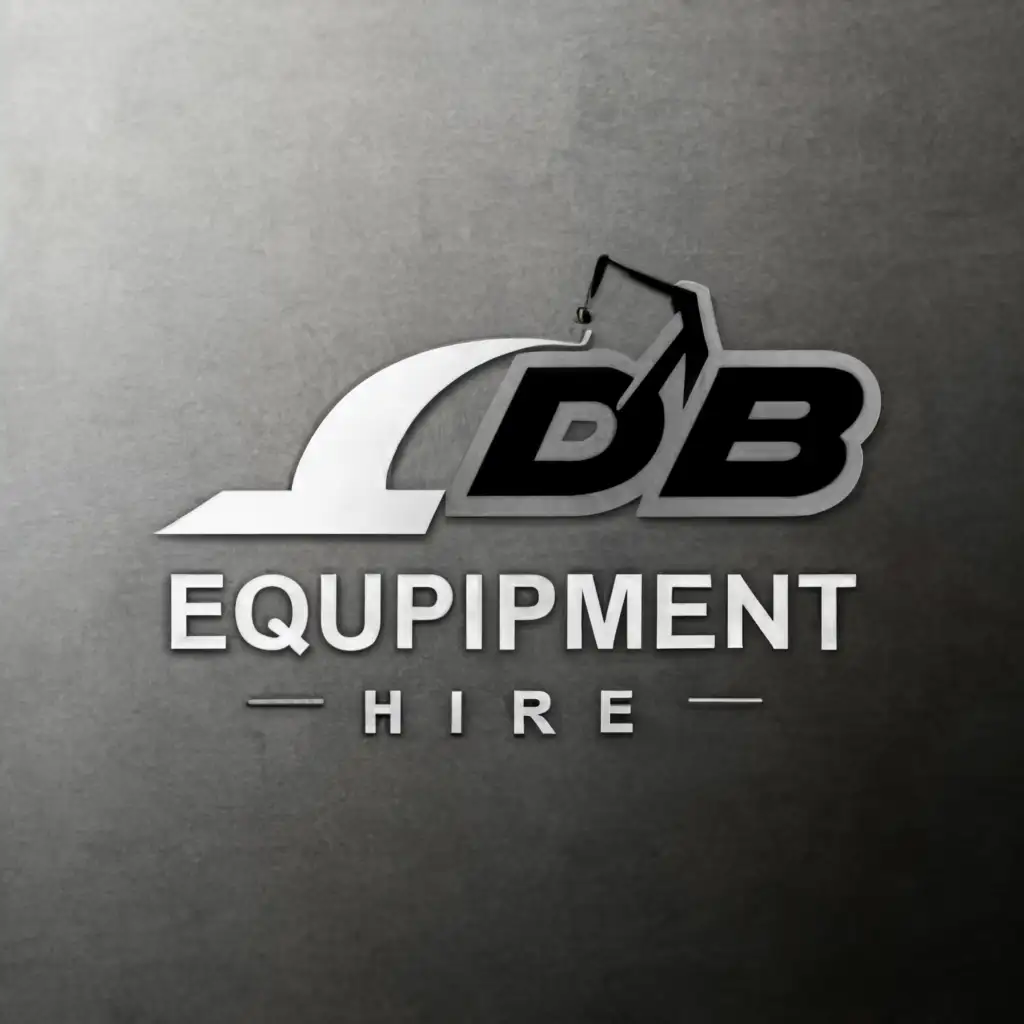 a logo design,with the text "db Equipment Hire", main symbol:I need a sharp, catchy, and neat logo design for my company, db Equipment Hire. Our core business is centered around the hiring of construction equipment.
i want the following layout.
db Equipment Hire
0490 346 329
fb and insta

Ideal Skills and Experience:
- Expert in Logo Design
- Relevant proficiency in various design software
- Ability to understand brief and transform concept into a visually appealing design
- Proficiency in creating minimalist style designs

Deliverables:
- Multiple design concepts to choose from
- Finalized design in high-res JPEG, PNG, and source files including AI
- Necessary modifications until 100% satisfaction

Your creativity and input will be appreciated in coming up with the best design that accurately represents our brand in a sharp, catchy, and neat way.,Moderate,clear background