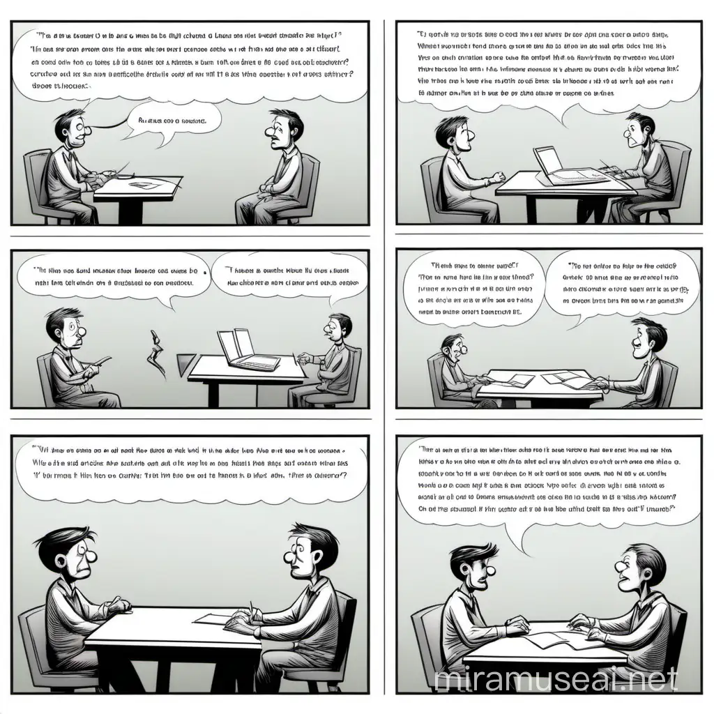 Illustrated Comic Strip Demonstrating Relative Clauses