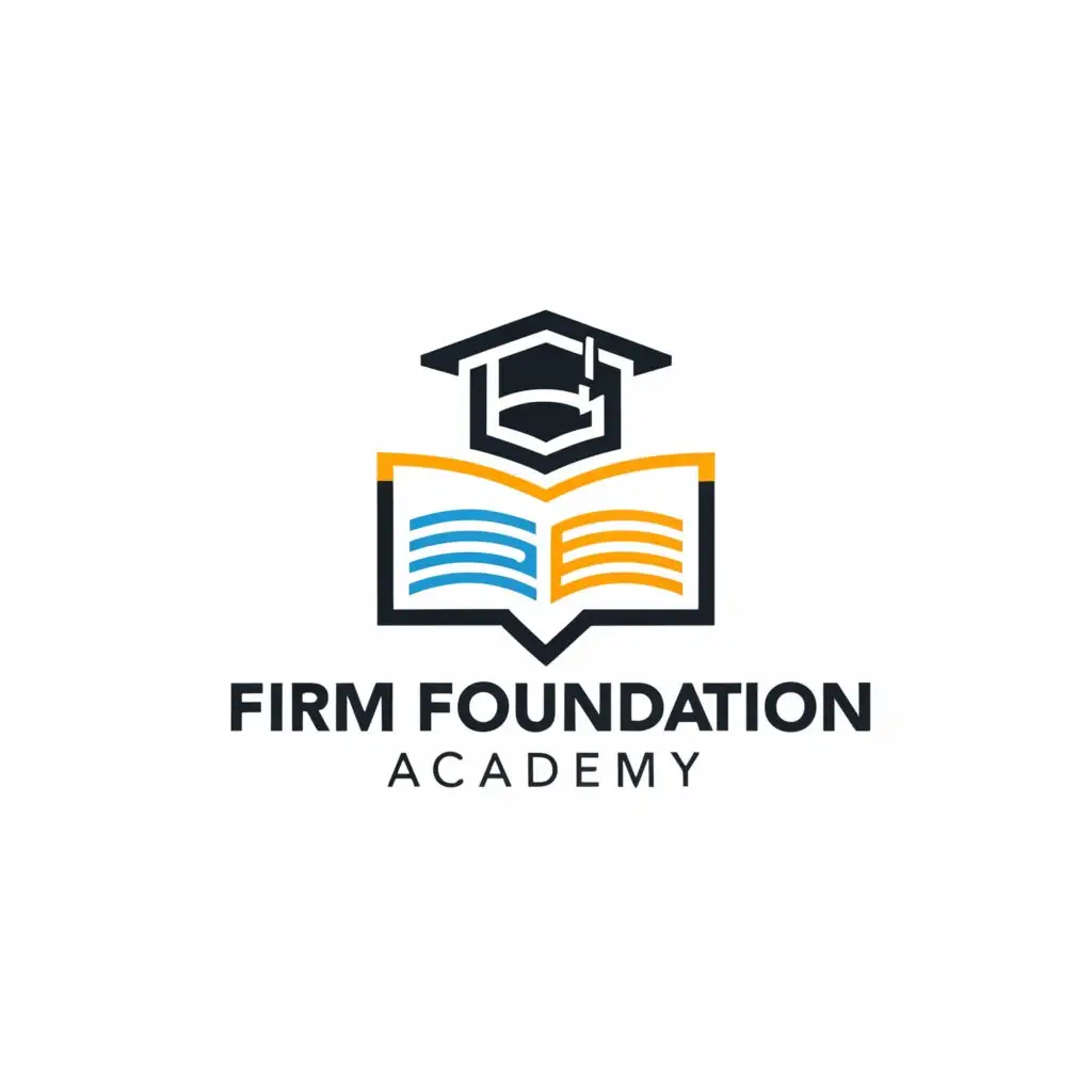 a logo design,with the text "firm foundation academy", main symbol:with school badge,Minimalistic,be used in Education industry,clear background