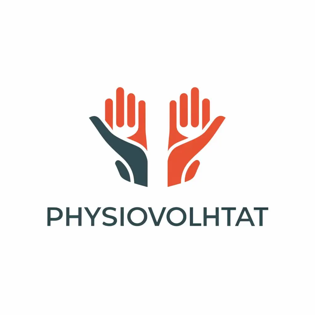 a logo design,with the text "physiowohltat", main symbol:hands,Minimalistic,be used in Medical Dental industry,clear background