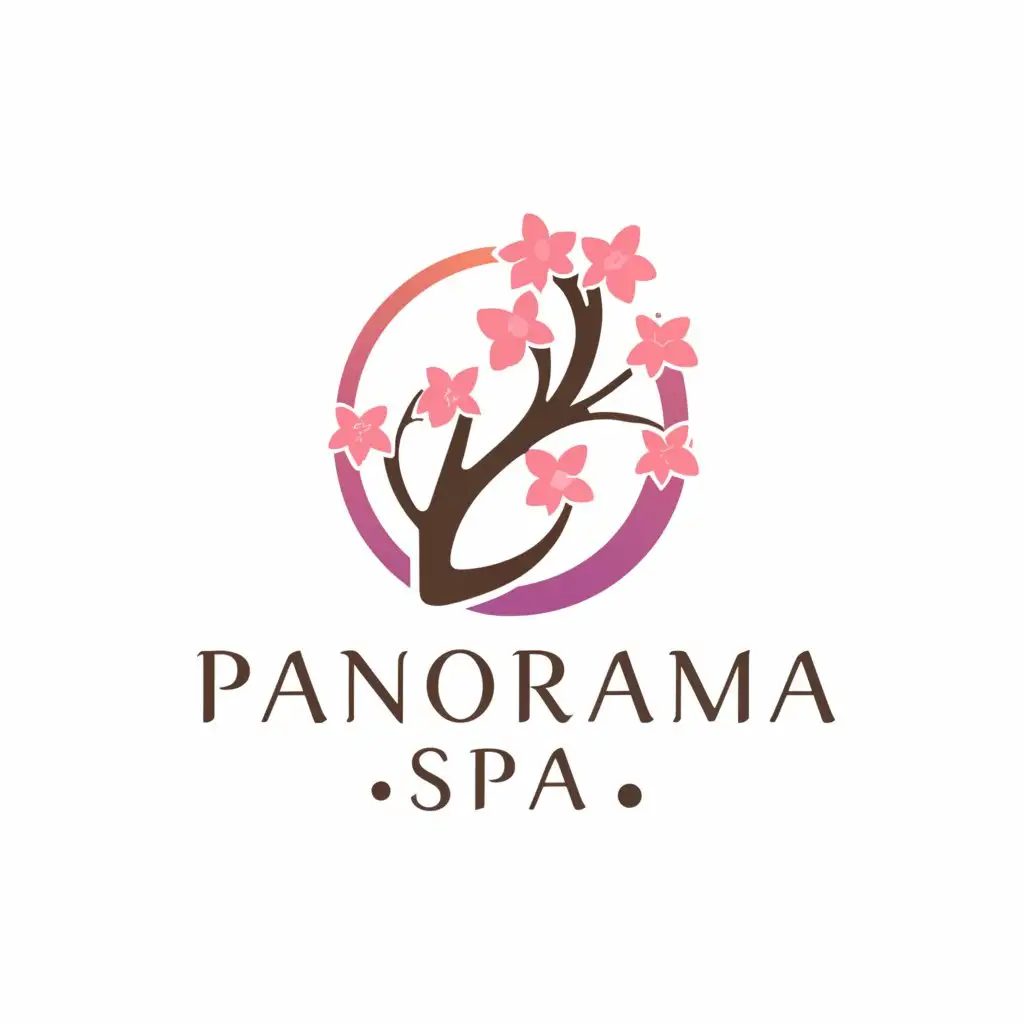 a logo design,with the text "panorama spa", main symbol:ICON TEXT,Moderate,be used in Beauty Spa industry,clear background