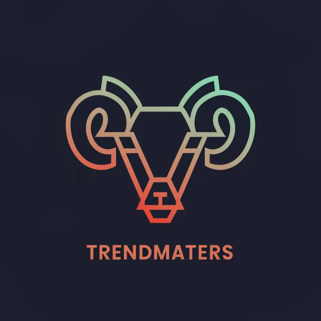 a logo design,with the text "TrendMasters", main symbol:An aries,complex,be used in Entertainment industry,clear background