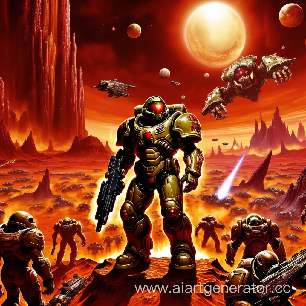 BattleReady-Space-Marine-Confronts-Demonic-Horde-on-Mars-Base