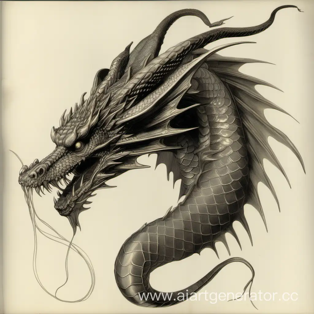 Majestic-Dragon-Serpent-with-Webbed-Crest-and-Fins