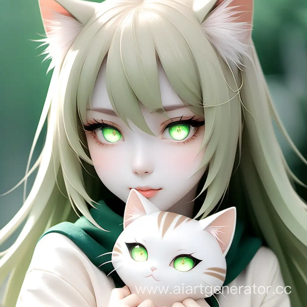 Beige-Neko-Girl-with-Enchanting-Green-Eyes