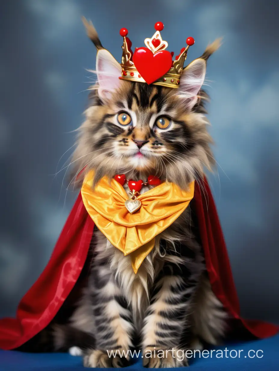 Regal-Maine-Coon-Kitten-with-Golden-Wings-and-Crown