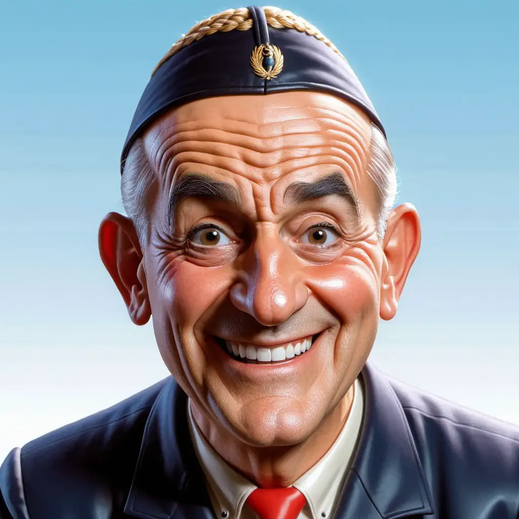 Cartoonish Depiction of Louis de Funs