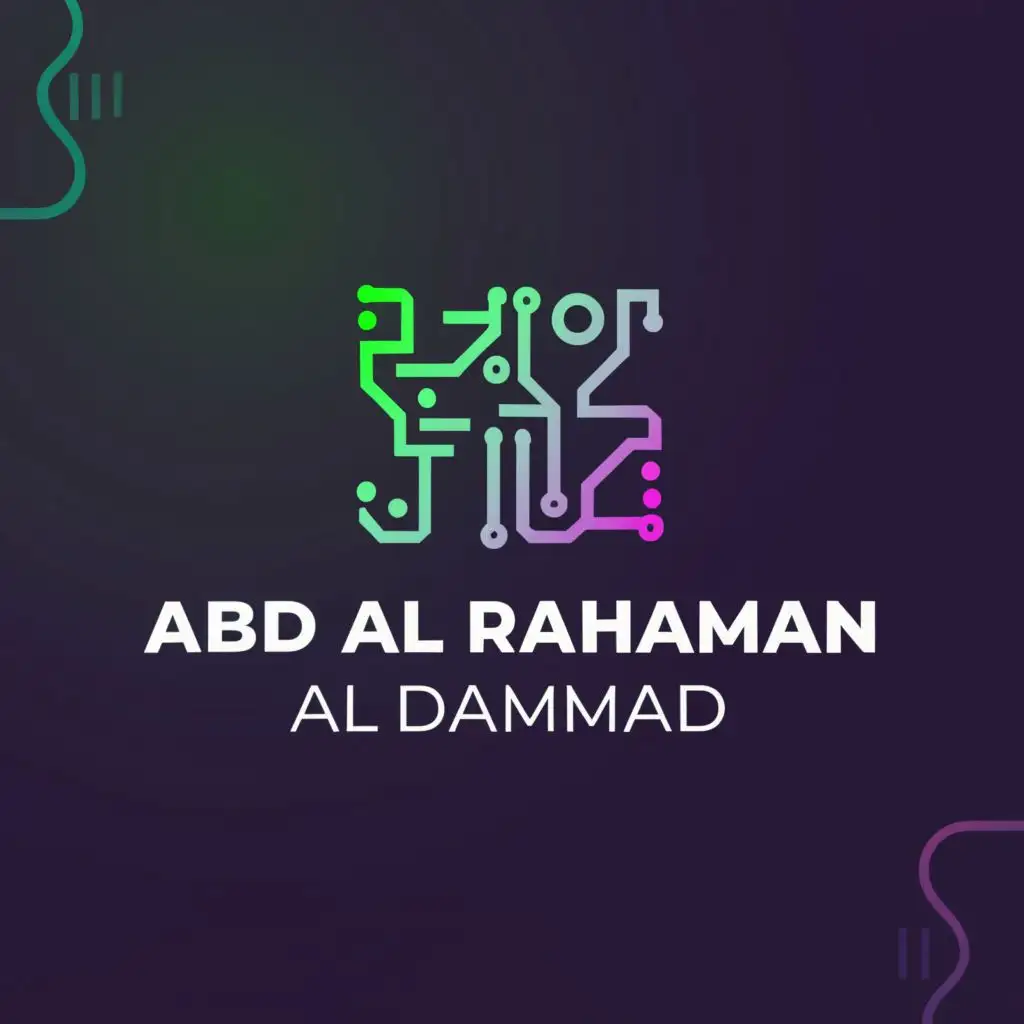 a logo design,with the text "Abd Al Rahman Al Dammad", main symbol:computer,Moderate,be used in Technology industry,clear background