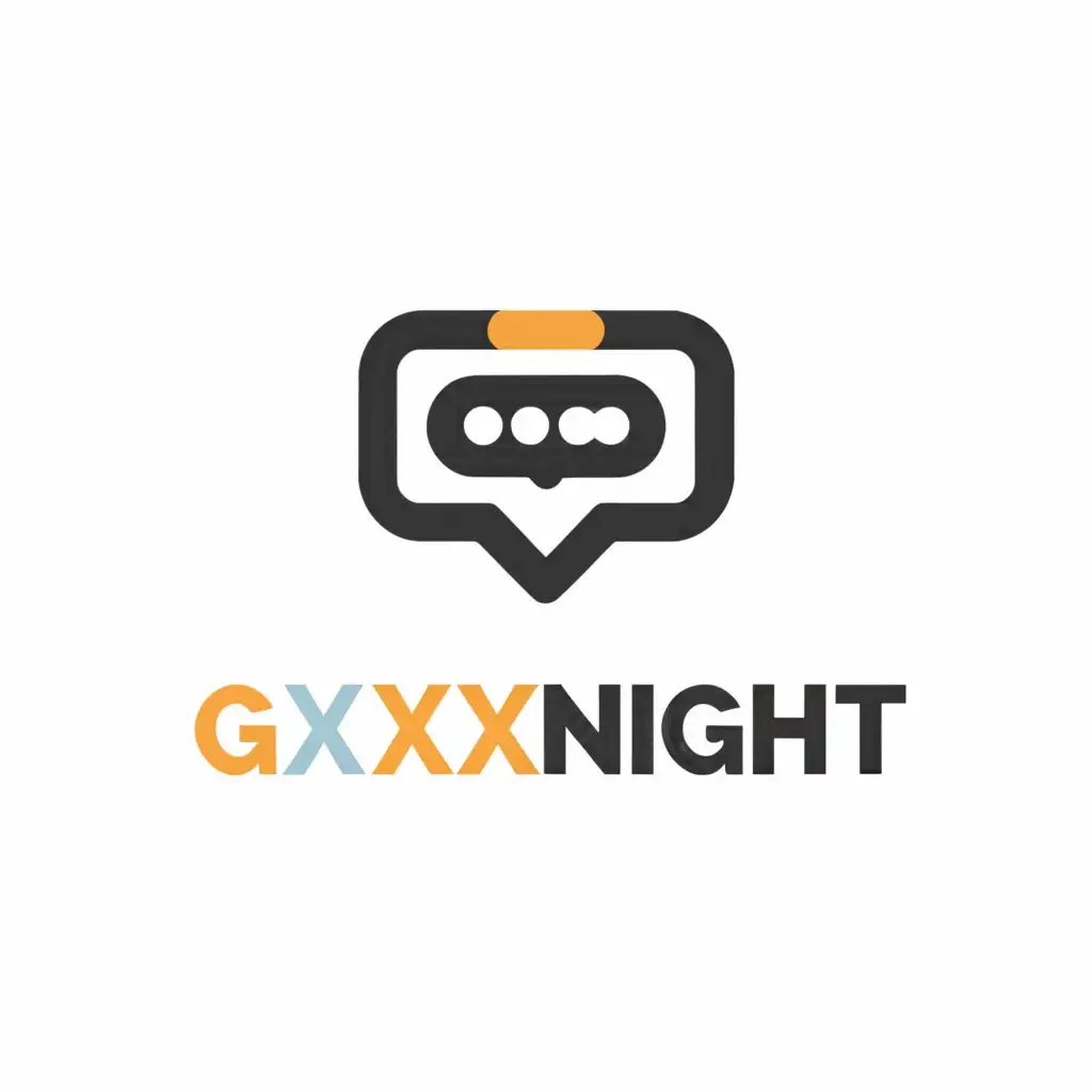 a logo design,with the text "gxxxnight", main symbol:chatrooms,Moderate,be used in Events industry,clear background