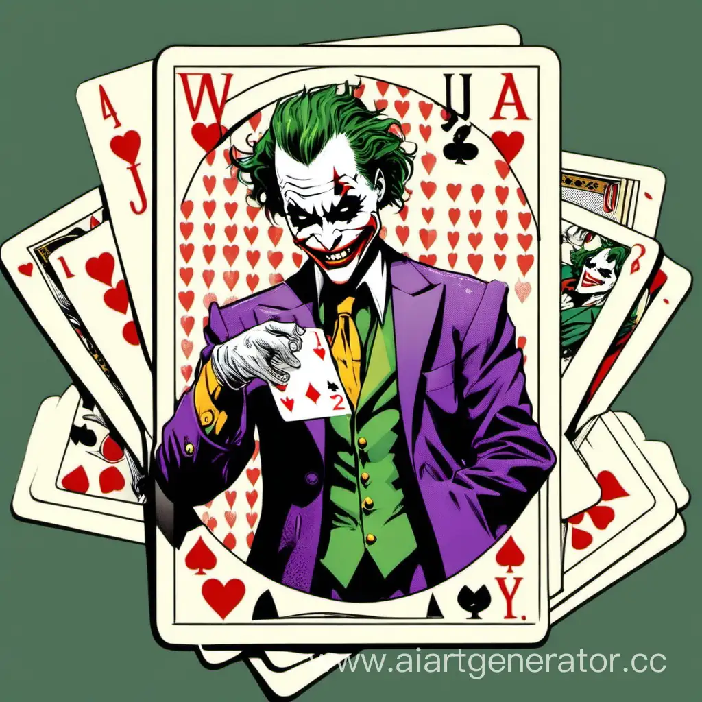 Mischievous-Joker-Spreading-Playing-Cards
