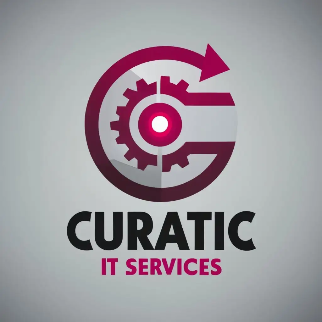 LOGO-Design-For-Curatic-IT-Services-Futuristic-Typography-and-Technological-Elegance