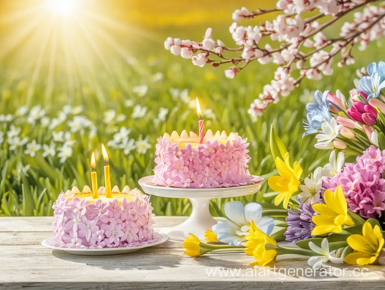 Joyful-Birthday-Celebration-Amidst-Spring-Flowers-and-Sunshine