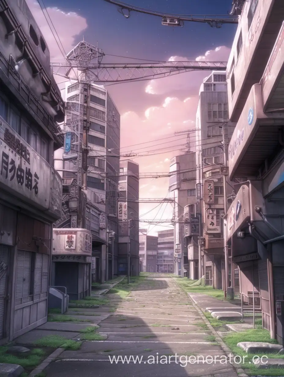 Desolate-Anime-Cityscape-Eerie-Abandonment-and-Urban-Silence