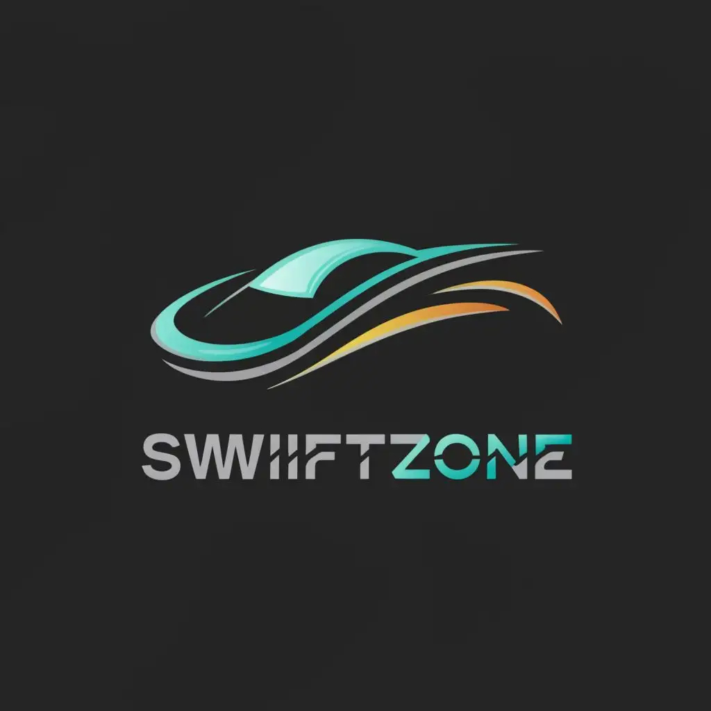 a logo design,with the text "swiftZone", main symbol:Car,Moderate,be used in Technology industry,clear background