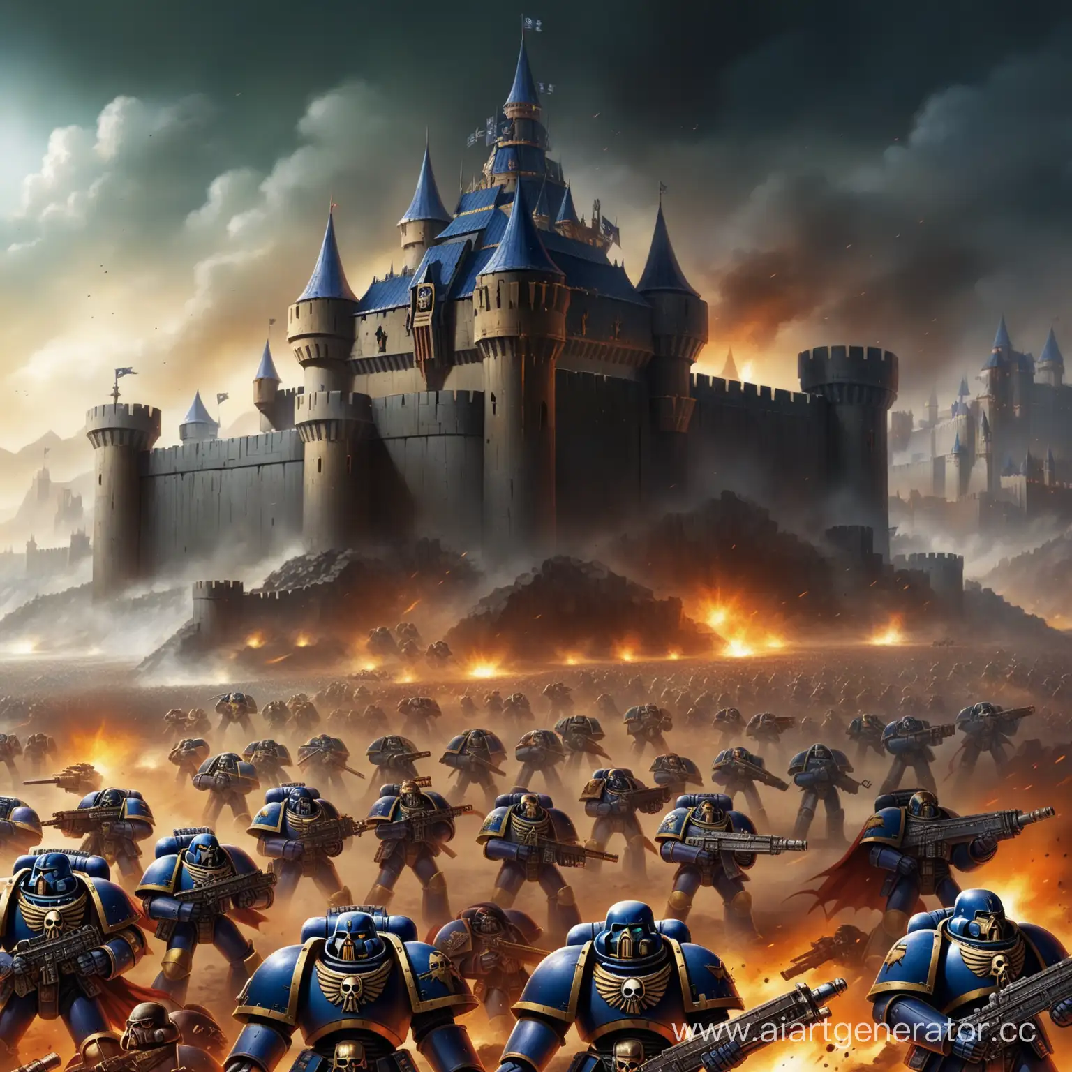 Desolate-Warhammer-40k-Castle-Battle-Scene