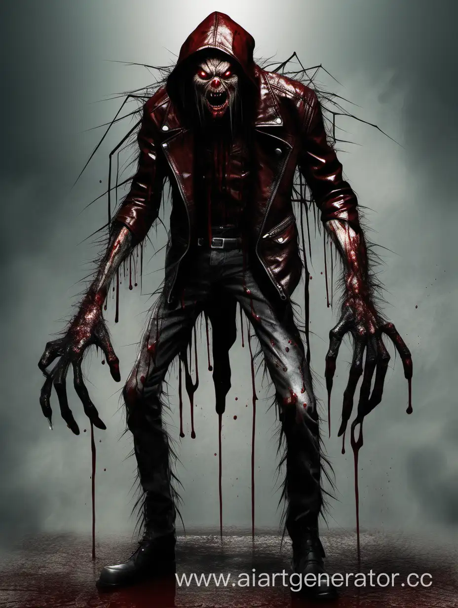 Werewolf-Man-with-Spider-Legs-in-Torn-Leather-Jacket-Covered-in-Blood