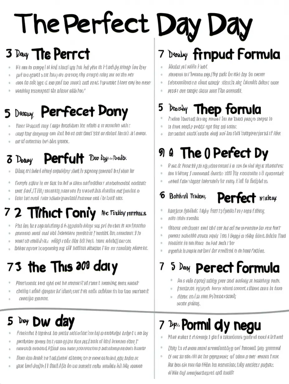 Crafting the Ideal Day A Perfect Day Formula