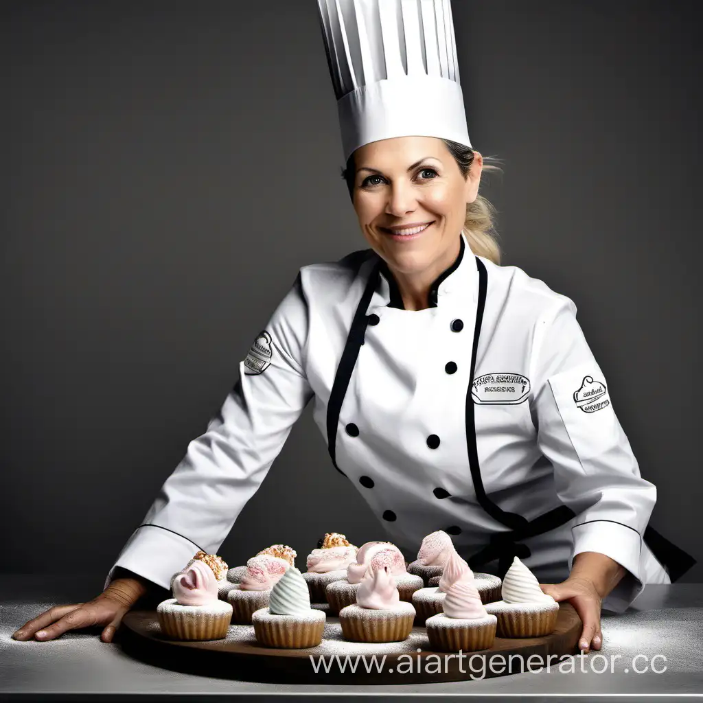 Experienced-45YearOld-Female-Pastry-Chef-Crafting-Delectable-Confections