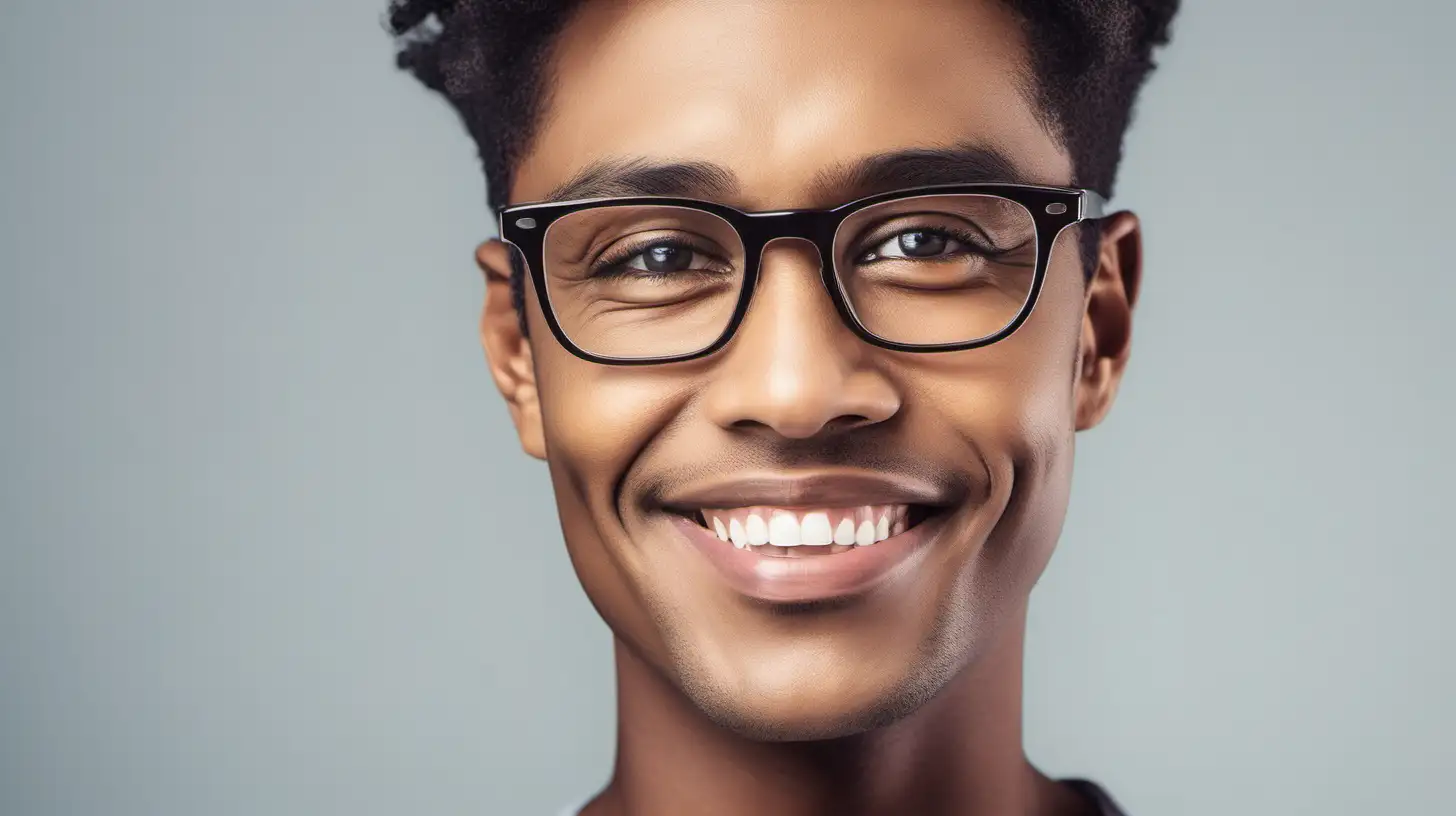 Confident Person Wearing Glasses CloseUp Portrait