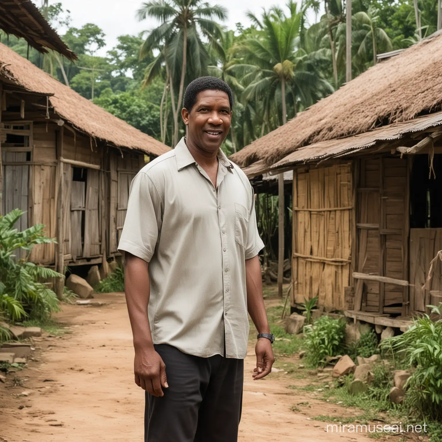 Denzel Washington Exploring Traditional Malay Village Life