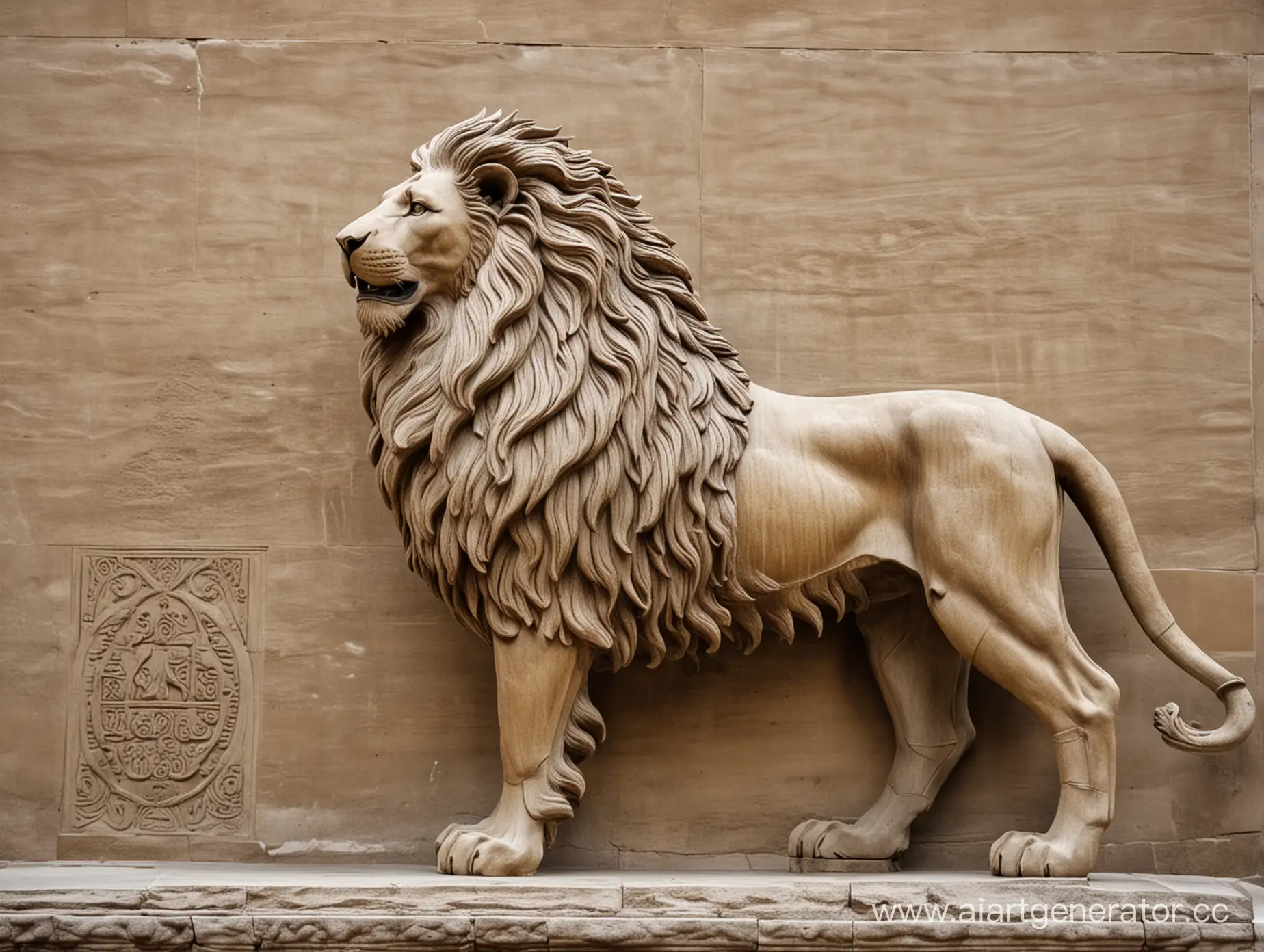 Majestic-Armenian-Lion-Roaming-in-Golden-Sunset