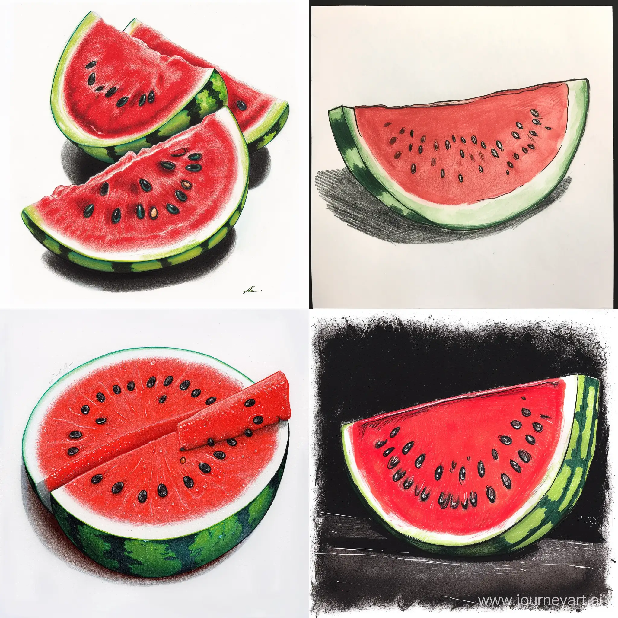 Draw a sexy watermelon