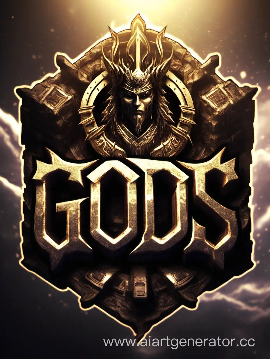 Логотип для клана в игре с названием Gods 하나님