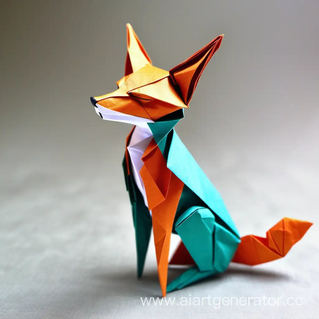 Оригами фентези лиса