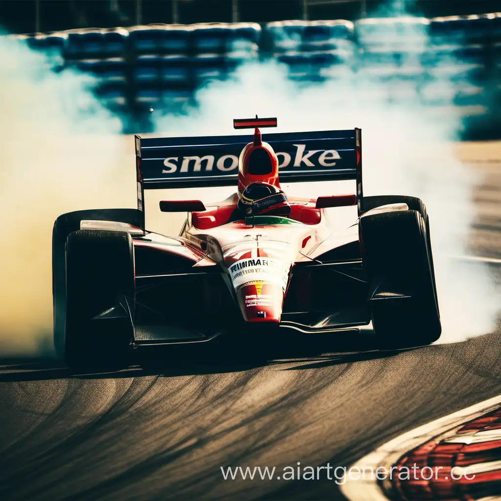 HighSpeed-Racing-Car-Expertly-Drifting-Through-a-Smoky-Turn