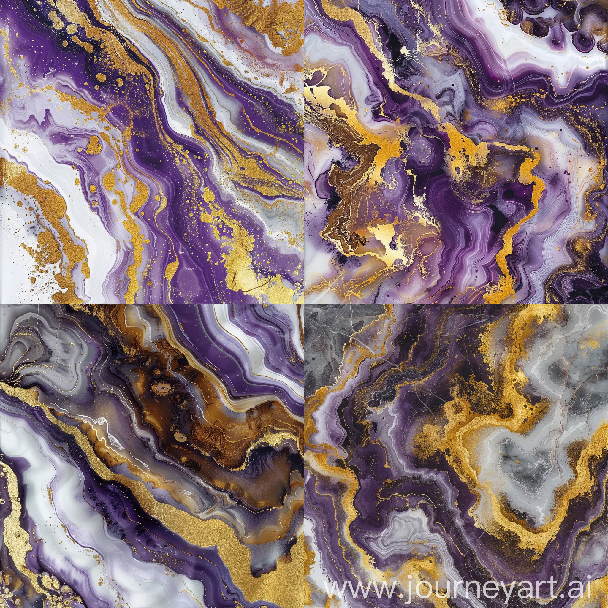 3d marble, purple, gold and white
