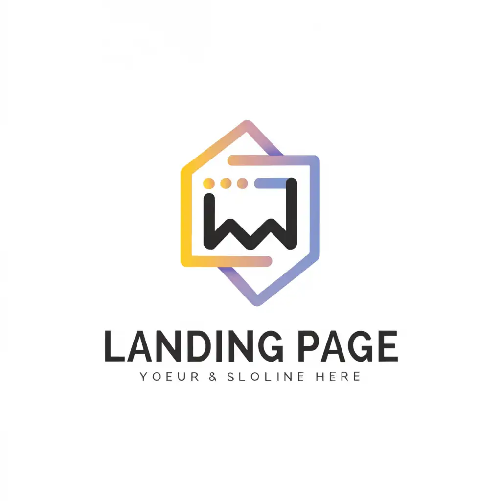 a logo design,with the text "Landing Page", main symbol:a few shapes blended with an email and cash symbol in the background and foreground,Moderate,be used in Real Estate industry,clear background