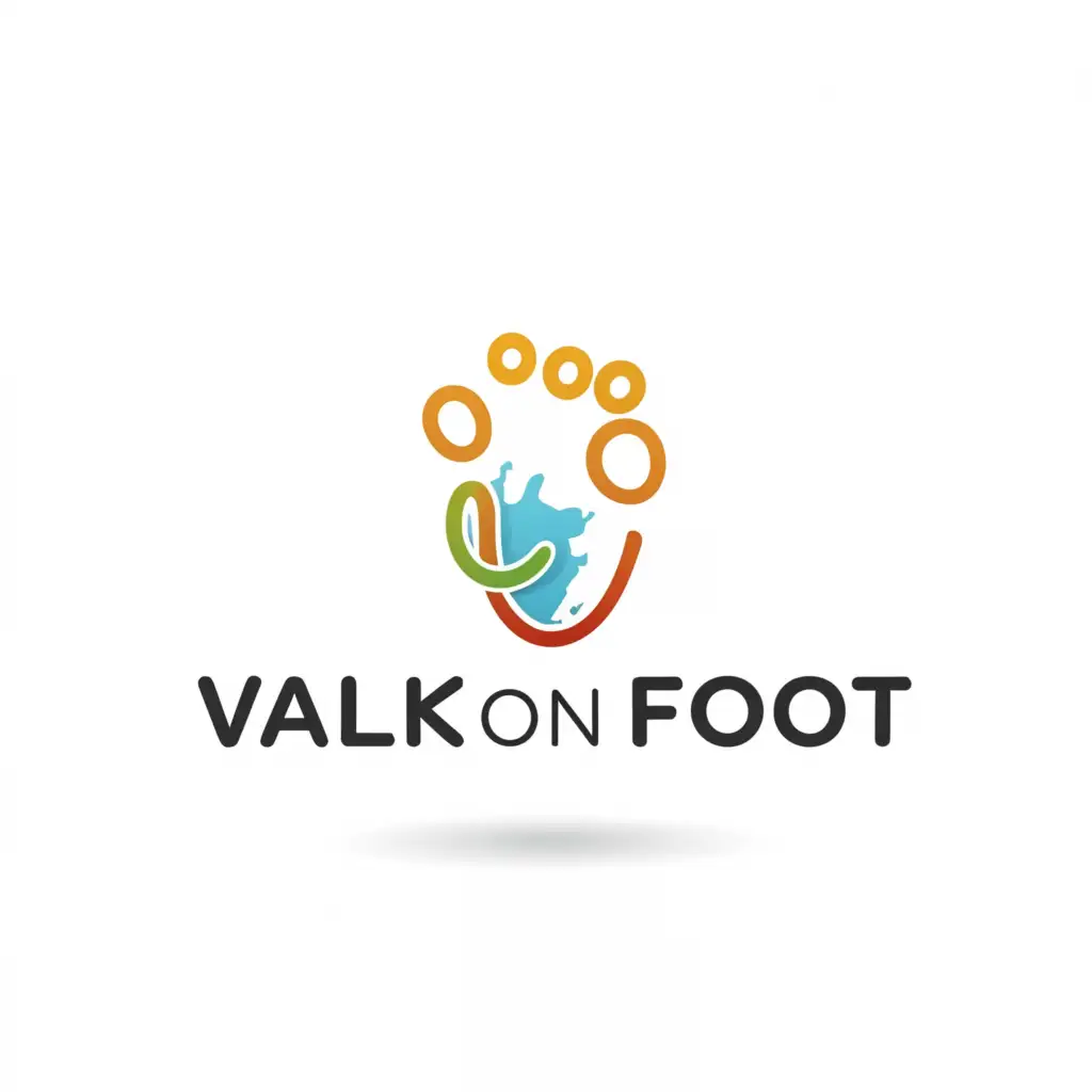a logo design,with the text "walk on foot", main symbol:map Indonesia,Moderate,clear background