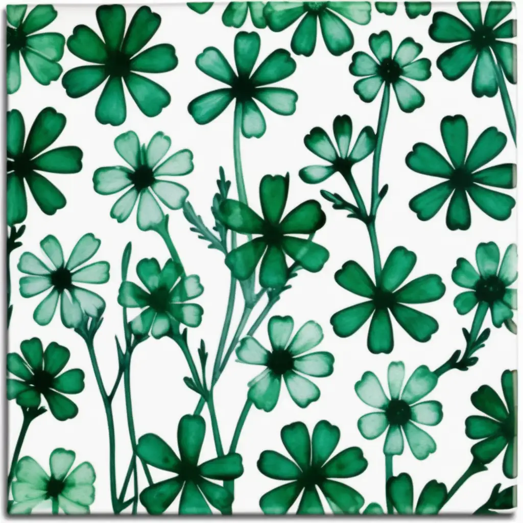 /imagine prompt pastel watercolor Licorice Root  
 FLOWERS , GREEN AND DARK GREEN washed out color, clipart on a white background andy warhol inspired --tile
