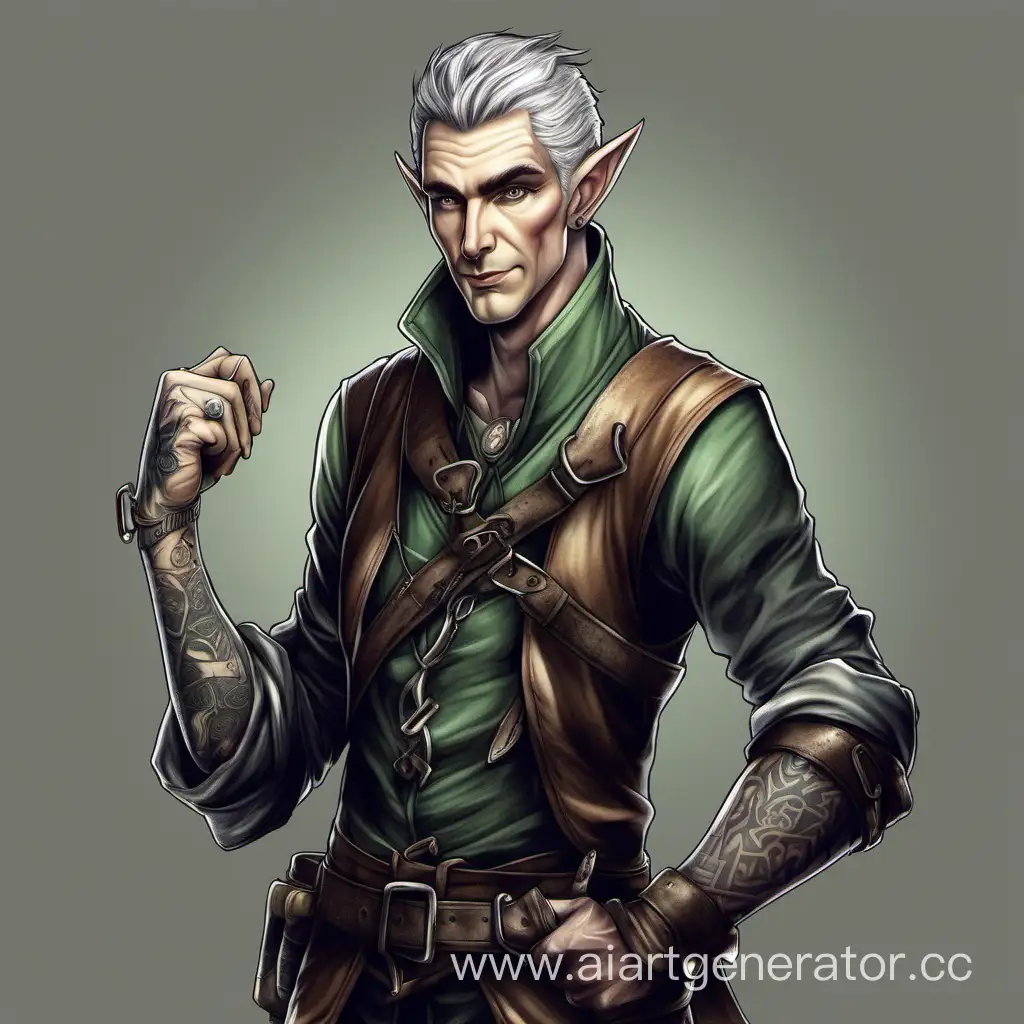 Cunning-Young-Man-GrayHaired-Explorer-with-Tattooed-Skin