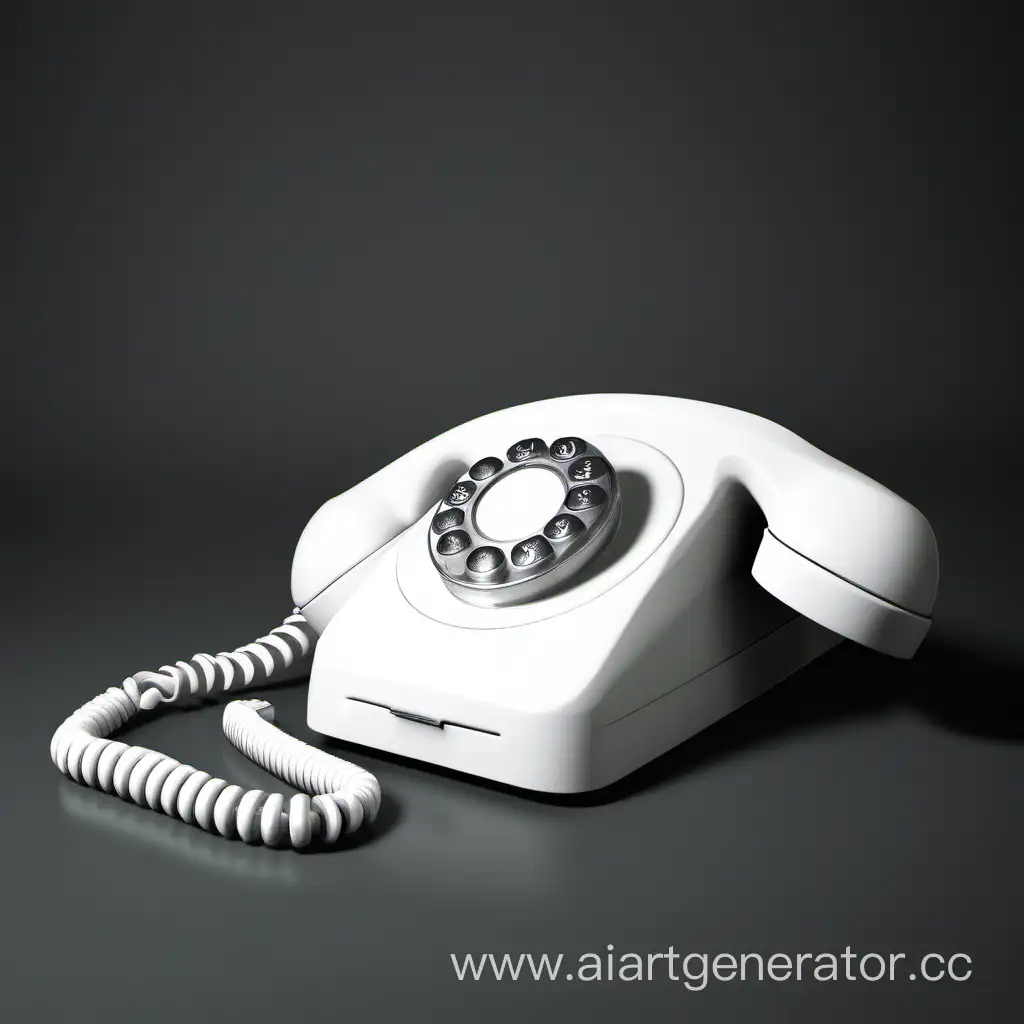 Sleek-White-Telephone-Handset-on-a-Stylish-Black-Background