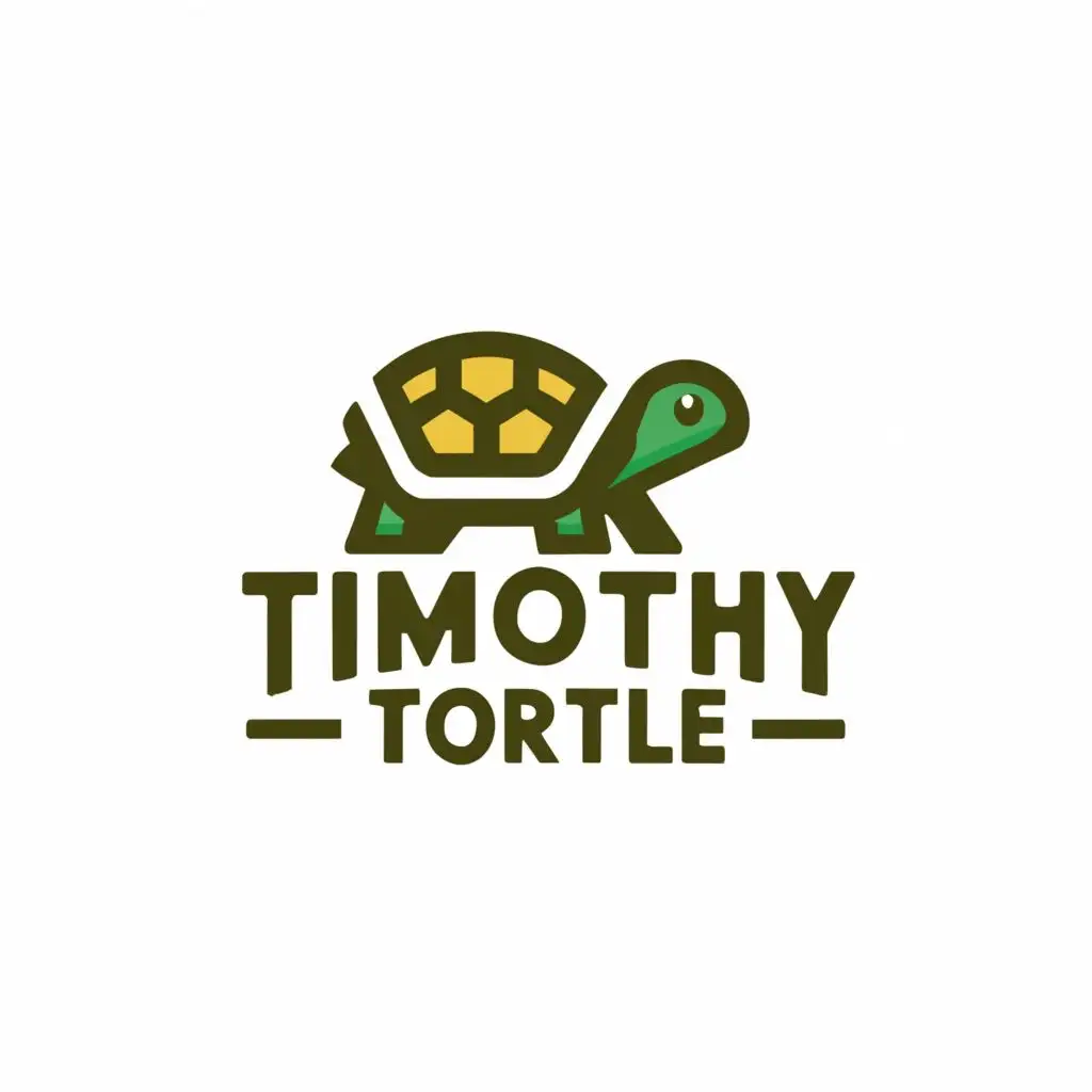 a logo design,with the text "timothy tortle", main symbol:turtle,Minimalistic,be used in Entertainment industry,clear background