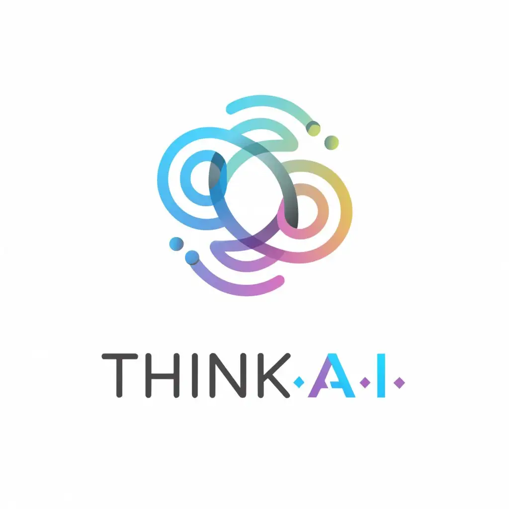 a logo design,with the text "THINK AI", main symbol:Design a logo for ThinkAI, an innovative platform offering artificial intelligence solutions for products, services, and education. The logo should embody the cutting-edge technology, intelligence, and versatility of our offerings while being easily recognizable and memorable. Consider incorporating elements that symbolize innovation, connectivity, and advancement in AI technology, ensuring the design reflects our commitment to providing unique and comprehensive solutions to our clients,Moderate,be used in Technology industry,clear background
